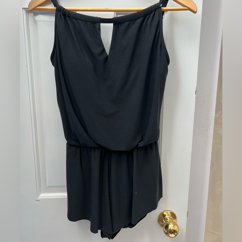 Black one piece swim suit